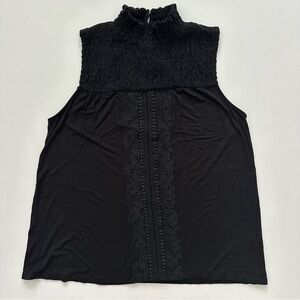 Cable & Gauge Black Sleeveless Top Size L Women